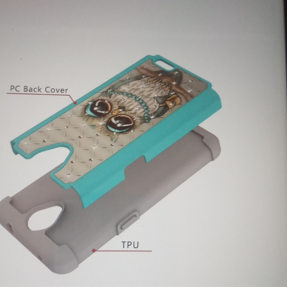 5/$20 Owl Phone Case with Flowers & Butterflies, Bling - Picture 4 of 4